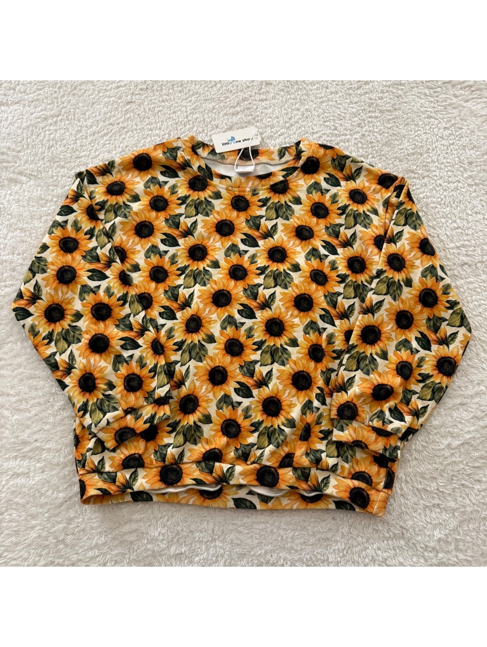 8/9 Sunflower Comfy Crewneck NWT